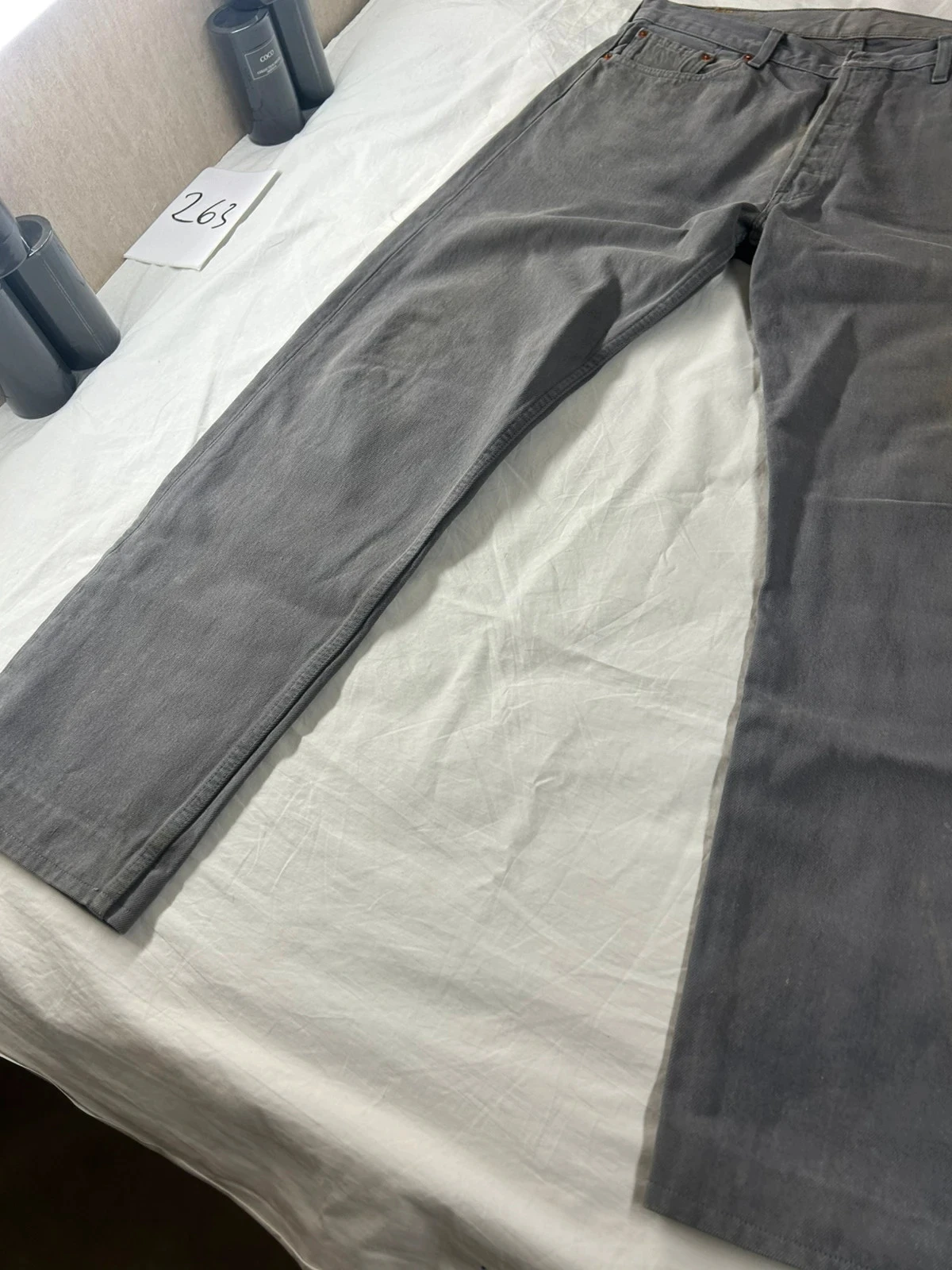 Grey straight cut Levi's lot 501 w38 l36 – photo 7